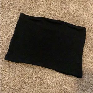 Black ribbed tube top